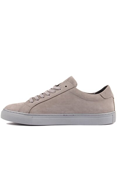 SailLakers - Gray Nubuck Leather Lace-Up Men's Casual Shoes 101-8002-6551