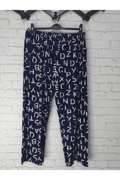 anne moda ankara Comfortable Size Viscose Pants - Keeps Cool, 2 Pockets, High and Elastic Waist