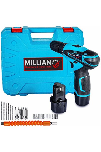 Genel Markalar 58 V 6 Ah Çift Metal Şanzıman Akülü Vidalama Matkap Ve 27 Parc...