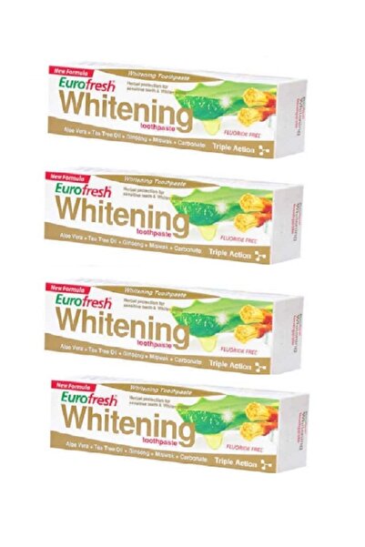 Farmasi 4 Adet Eurofresh Aloeveralı Misvaklı Beyazlatıcı Diş Macunu 112 Gr