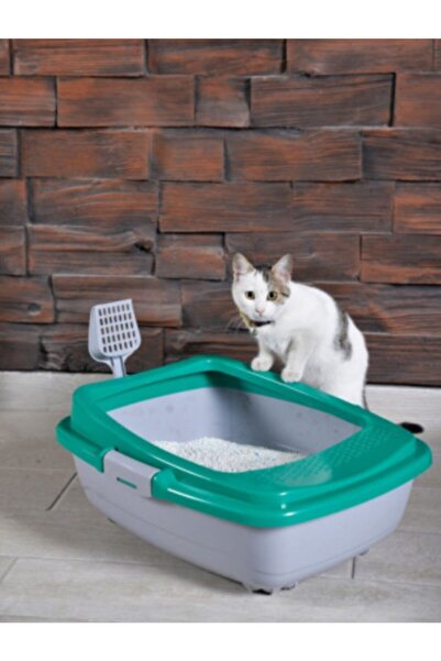 ARSPOLO Yeşil Açık Kedi Tuvaleti Kürek
