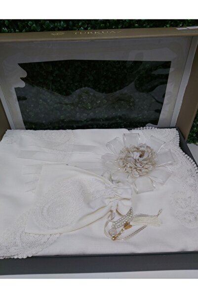 Begonya Ev Tekstili Keten Lüks Seccade Takımı