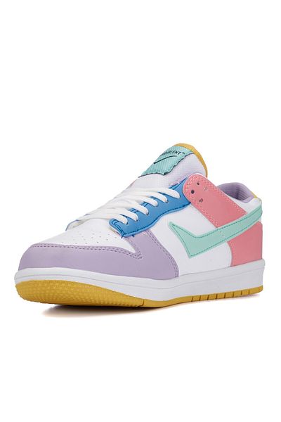 Nstil Pantofi de baschet colorat, unisex, roz liliac, cu șireturi, talpă anti-alunecare, 8075