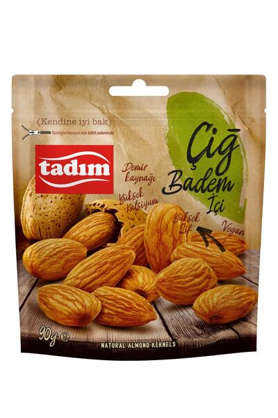 Tadım TADIM BADEM İÇİ ÇİĞ 90gr X 12 ADET