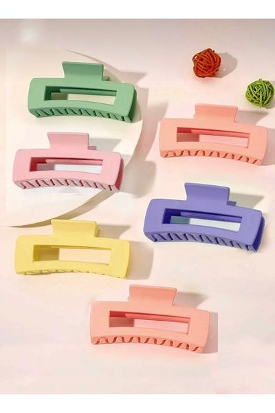PREGIO Women's Colorful Xl Large Size 6-Piece Square Elegant Latch Buckle