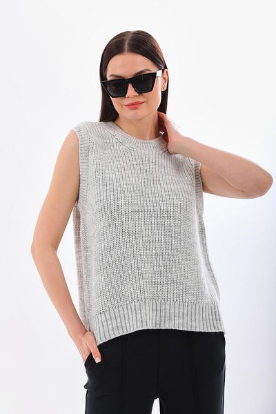 Barbara Baileys Gray Melange Thessaloniki Knitted Women's Sweater