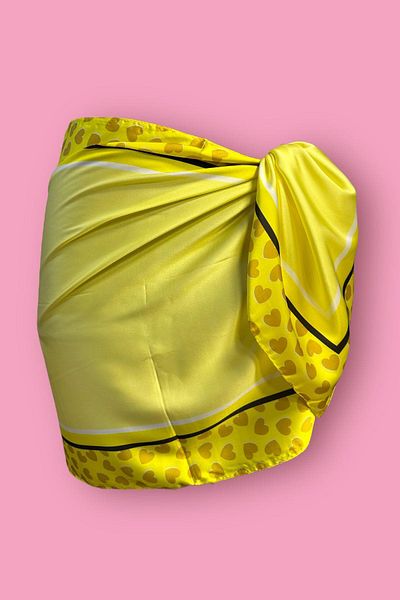 BAHELS Yellow Eye Patterned Special Design Pareo - 45*145 Cm, Non-Interior