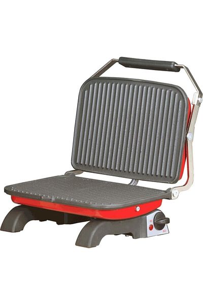 Tuğra Cast Iron Home Type 8 Slice Toaster Red Color - Fireproof Non-Stick (30x22 Dimensions)