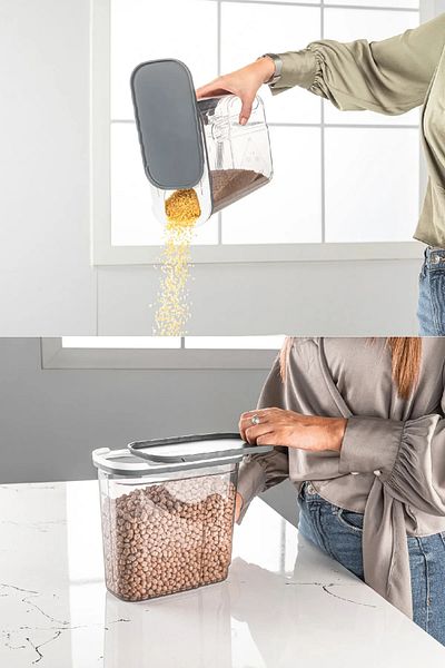 ALBAK Life مجموعة تخزين الطعام المكونة من 10 قطع - 5x1.8 لتر 5x1.25 لتر مع غطاء منزلق
