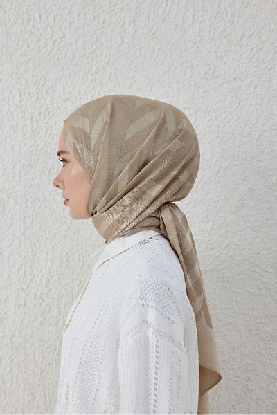 VALORSCARF Ζακάρ Σάλι - Sand Beige, Μοτίβο Houndstooth