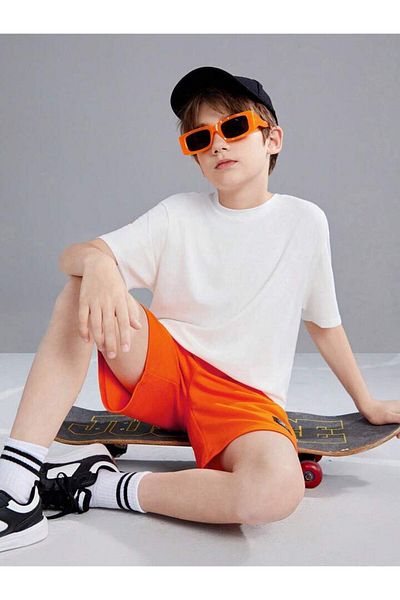Machetta Children's California Printed Bottom-Top Set Cotton Shorts T-Shirt Set