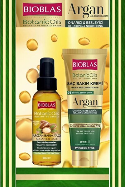 Bioblas Argan Bakım Yağı 100 Ml&argan Saç Bakım Kremi 250 Ml