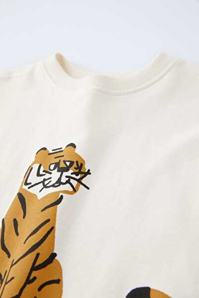 Pink Hippo Kids Tiger Printed Children's T-shirt and Jogger Tracksuit Set