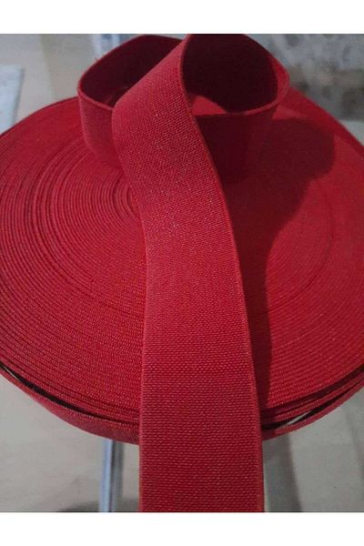 İMREN AKSESUAR Red 3 cm Super Rubber Waist, Frost and Leg 1 Pack 3 Meters