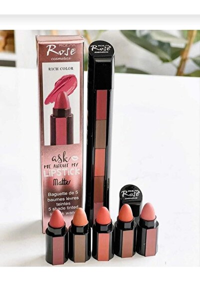 Roesıe Rose Rose 5 Renkli Kat Kat Kalem Model Matruşka Ruj Seti