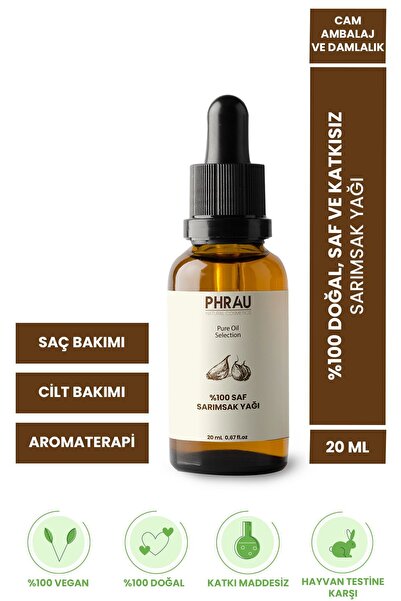 Phrau 20 مل زيت ثوم طبيعي ونقي 100%