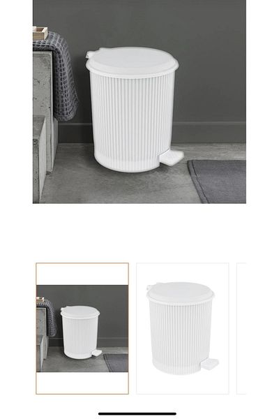 LeesHome Nostalgia 011 - Κάδος απορριμμάτων λευκού πεντάλ 25 Lt