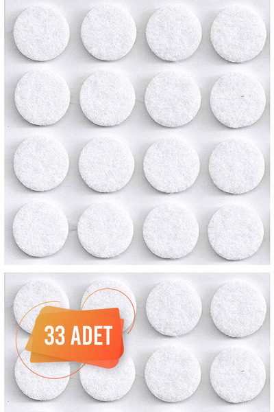 Kacar Home Yapışkanlı Mobilya Masa Sandalye Parke Zemin Ayak Koruyucu Kaydırmaz Keçesi 24 Mm (33'LÜ PAKET)