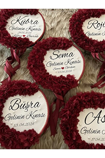 TAN EVENT 30 Cm Gelin Defi Bordo ,Kına Gecesi,henna Night,bekarlığa Veda Geli...