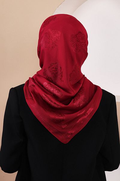 Golden Rose Chiffon Jacquard Scarf - Comfortable Cut