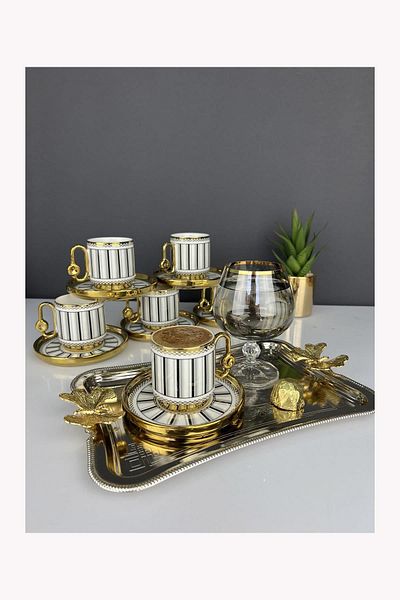 kosava Luxury Porcelain Douglas 6-Piece Cup Set