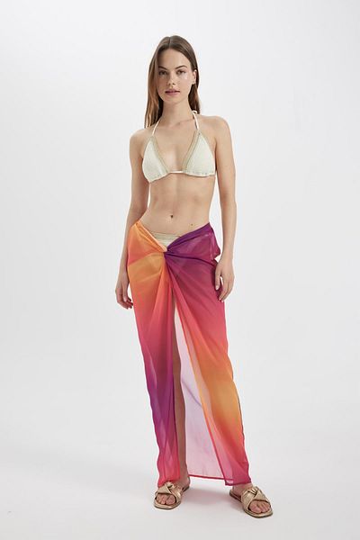DeFacto Chiffon-Strandrock in normaler Passform in Farbe - Fall in Love A9234AX24SM