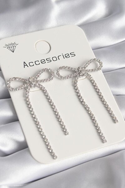 shinecollection sallanan küpe fiyonk kurdele küpe