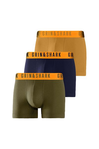 GRINSHARK Lycra 3 Box Premium Ανδρική Μπόξερ Προσαρμοσμένη Συλλογή WOODY
