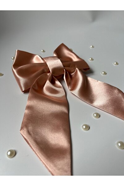 alhifa Automatska kopča za kosu - satenska mašna u boji lososa, za venčanje i...