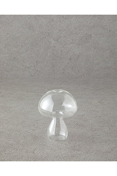 English Home Mushroom Borosilkat Vazo Şeffaf