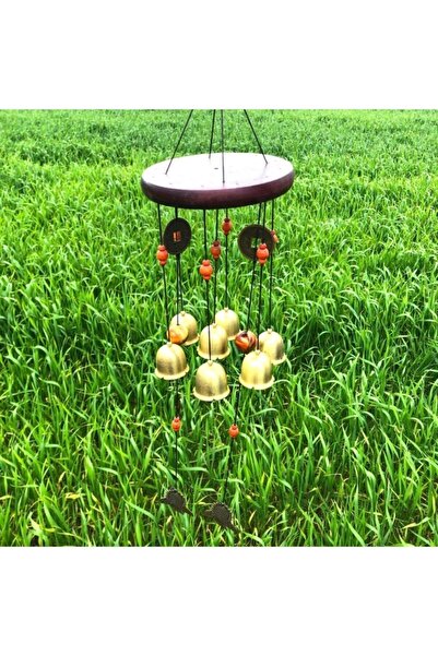 ArtemisSeramik Antique Brass Wind Chime Garden Balcony Ornament Sunflower