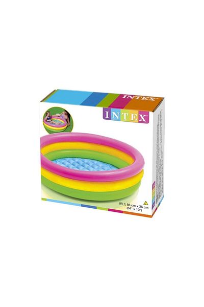 Intex Sunset 3 Node Inflatable Soft Bottom Baby Pool 86x25 cm-58924