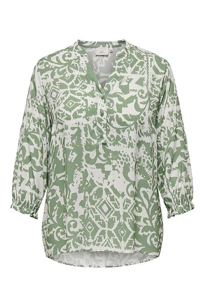 Only Carmakoma Top Normal geschnittenes elastisches Bündchen-Top mit V-Ausschnitt