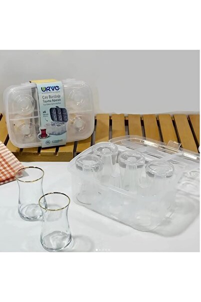 kitchenboost Çay bardağı taşıma aparatı - piknik çay bardağı taşıma kutusu 6 ...