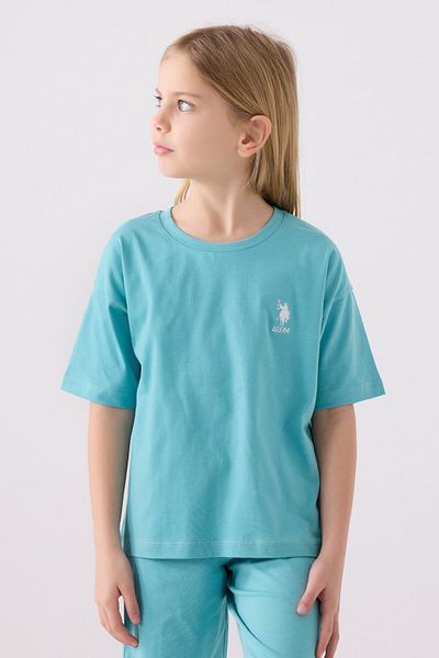 U.S. Polo Assn. Us Polo Assn Girl's Green Bermuda Set