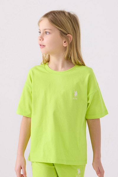 U.S. Polo Assn. Girl's Green Bermuda Suit