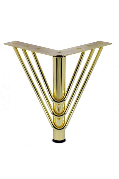 ALBATROS 18 Cm Vanessa Model Mobilier din metal auriu, dulap, canapea, canapea, picioare pentru unitate TV metal (1 buc)