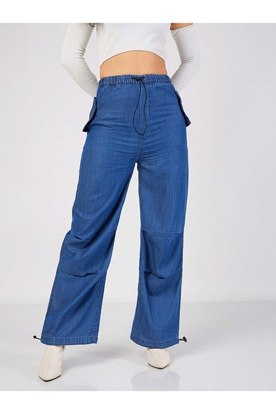 Sassafras By Styli Baggy Fit Cargo Pants with Toggle Detail