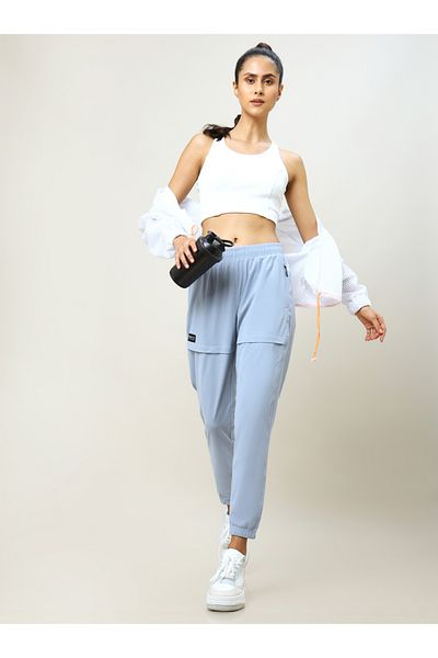 Technosport By Styli Solid Zip Pocket Joggers with Anti Microbial Properties