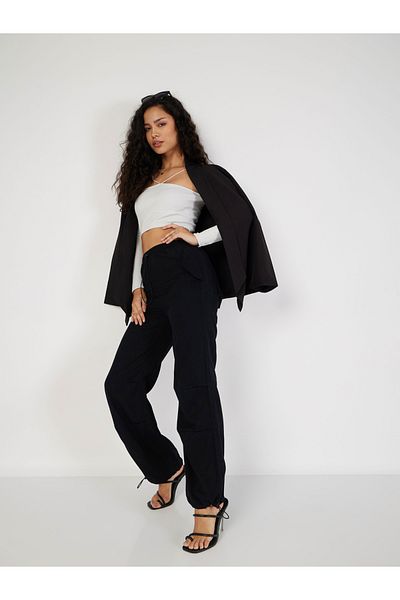 Sassafras By Styli Baggy Fit Cargo Pants with Toggle Detail
