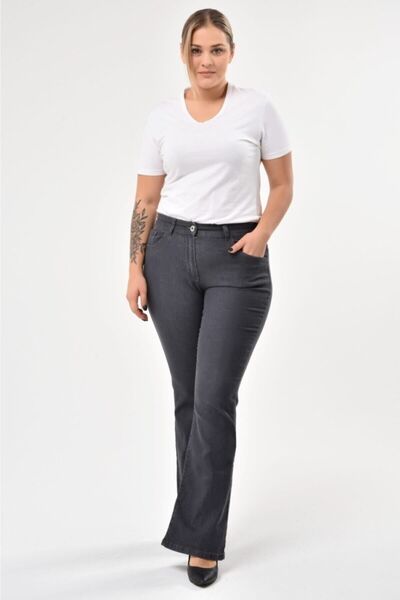 Era Lisa Flared Leg Lycra Plus Size Jeans Trousers