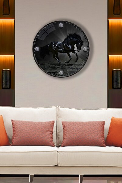 EMYA HOME Ceas de perete cal negru - 29 cm