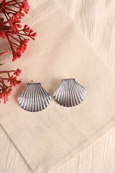 Elika Silver Seashell Model Women's Bijouterie Earrings