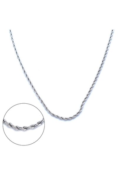 FerizZ 316l Çelik 1.5 mm Unisex Burgu Zincir Kolye ZN-175
