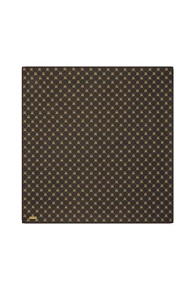 Bursa İpek Μεταξωτό μαντίλι Twill - Bitter Brown Butterfly Monogram