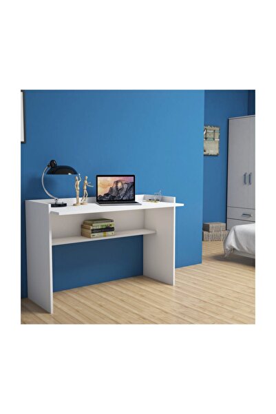 Bimossa Nazende Beyaz Çalışma Masası 118 Cm S6040