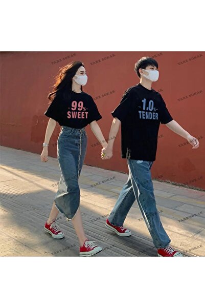 Tarzsokak Noul sezon Tir Harajuku Style Couple Lover Couple - 2 piese