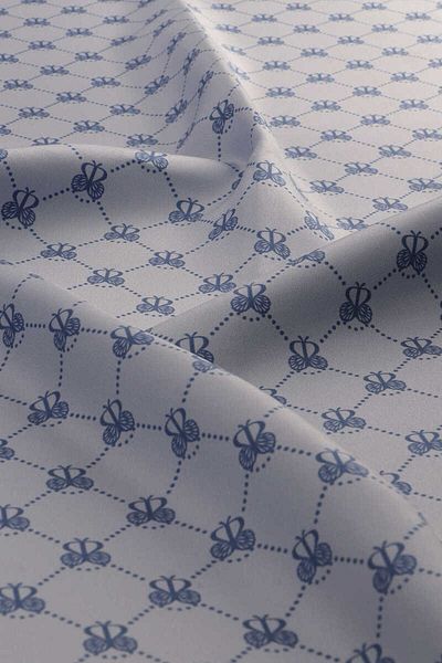 Bursa İpek Eșarfă de mătase din twill pentru bebeluși cu model de fluture albastru