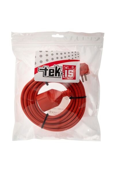 Tek-İş 20 Metre Uzatma Kablosu 3 X 1 Mm Ttr Bakır Kablo Erkek Fiş Dişi Fiş Baskılı Seyyar Ara Kablo