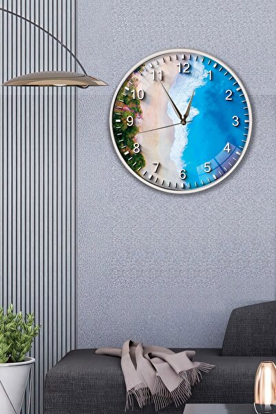 EMYA HOME Ceas de perete cu plajă de mare - 29 cm